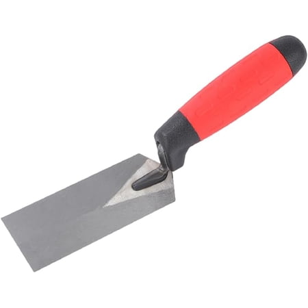 1 Pack Masonry Steel Margin Trowel 5 x 2 Inches High-Hardness Steel Blade Ergonomic Rubber Handle