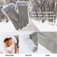 thumbnail image 3 of Guantes cálidos de invierno para mujer, guantes con pantalla táctil, guantes para enviar mensajes de texto a prueba de viento para conducir, senderismo y correr, 3 of 5