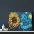 thumbnail image 3 of Logiee Starry Sunflower Dreamscape Print Canvas Wall Art ,Art Poster,Canvas Decorative Picture,Decor Wall Pictures for Living Room Bedroom Bathroom,Ready to Hang, 3 of 6