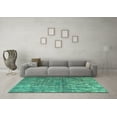 thumbnail image 3 of Ahgly Company Machine Washable Indoor Rectangle Persian Turquoise Blue Traditional Area Rugs, 6' x 9', 3 of 4