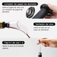 thumbnail image 4 of Sacacorchos eléctrico para vino 6 en 1, abridor de vino eléctrico automático, botella de vino de acero inoxidable y accesorios con cortador de papel de aluminio, abridor eléctrico S, 4 of 5