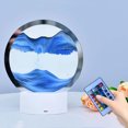 thumbnail image 5 of Avdolw Moving Sand Art Liquid Motion, With Light (Touch Control), Round Glass Quicksand Painting, 3D Flow Sand Art Picture - Relaxing Sensory Desktops Decoration for Home & Office, 5 of 6