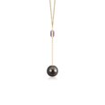 thumbnail image 2 of ANGARA Tahitian Cultured Pearl & Amethyst Lariat Necklace in 14K Yellow Gold for Women | June Birthstone, Birthday, Anniversary, Jewelry Gift for Women | Pearl Necklace, 2 of 5