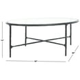 thumbnail image 3 of SAFAVIEH Couture Jessa Contemporary Oval Metal Coffee Table, Black, 3 of 11