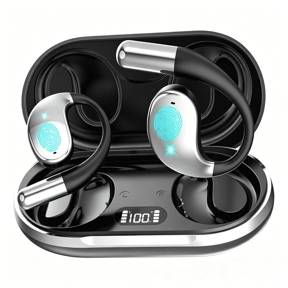Bluetooth 5.4 AI Translation Wireless Earbuds, 3-in-1 Real Time 134 Languages Translator Open Ear Headphones, 60H Long Play HiFi Sound Earphones Compatible with iOS Android Travel Language Learning
