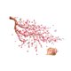 thumbnail image 4 of Adhesivos de pared,Vinilo decorativo de pared con pájaros y flores rosas (autoadhesivo),Mural floral floreciente para baño y comedor,Decoración de pared impermeable para sala de estar,Papel, 4 of 9
