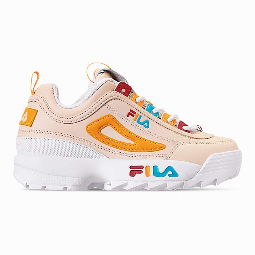 FILA - Fila Kids Disruptor II Sneakers (2, Cream/Orange/White ...