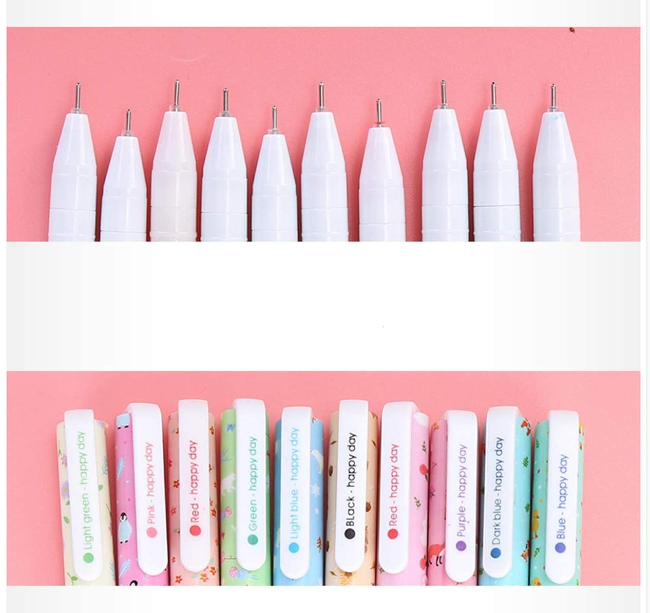 Cute Color Pens for Women Toshine Colorful Gel Ink Pens Multi Colored Pens  for Bullet Journal Writing Roller Ball Fine Point Pens for Kids Girls  Children Students Teens Gifts 10 Pcs (0.5