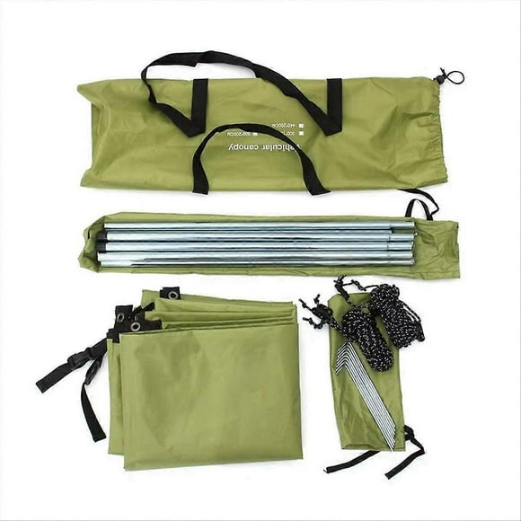 Portable Car Shelter Shade Camping Side Car Roof Top Tent,Green