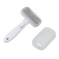 thumbnail image 2 of Self  Pet Brush, Button  Cat Hair Removal Slicker Comb Time Saving  For Home For Cats Steel Wire Rubber Head Gray, 2 of 8