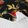 thumbnail image 5 of Homewish Boho Plant Mushrooms Quilt King,Vintage Botanical King Coverlet Set,Black,Black Reversible,3-Piece, 5 of 7