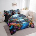 thumbnail image 3 of Manfei Rainbow Rustic Flowers 7-Piece Twin Bedding Sets,Waterfall Landscape Bedding Comforter Set,Beauty Natural Scenery Sheet Sets For Teens,Ultra Soft Home Decor Reversible, 3 of 8