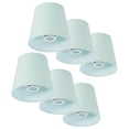 thumbnail image 2 of Cubierta de luz de pantalla de tela de estilo europeo moderno azul de 6 uds para lámpara de pared de araña casera, 2 of 8