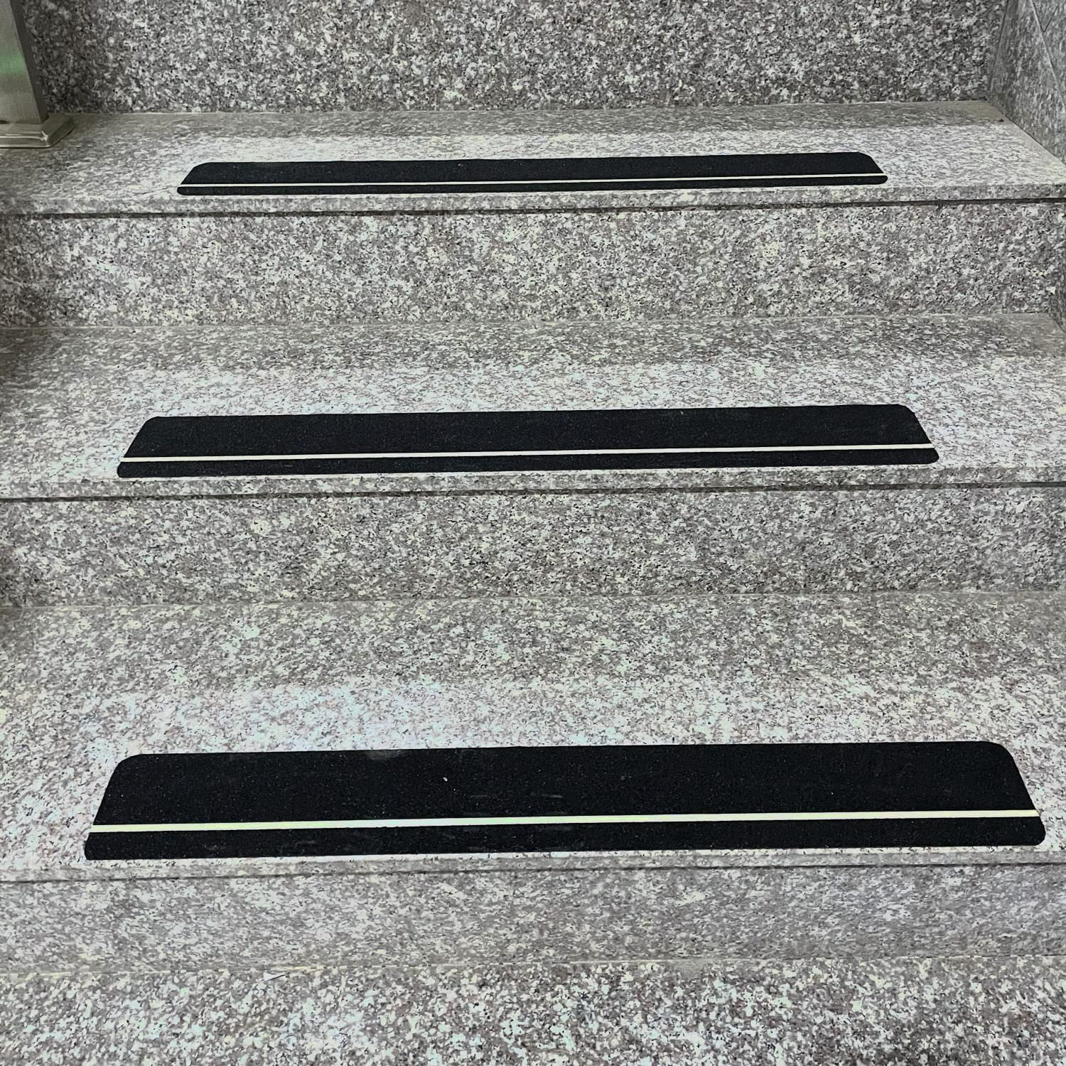 4" x 33FT Anti Slip Tape with Glow in The Dark Stripe,Premium Grip Tape Non Slip Stair Treads Tape,Non Skid Tape, High Traction Adhesive for Stairs Step Black/Green