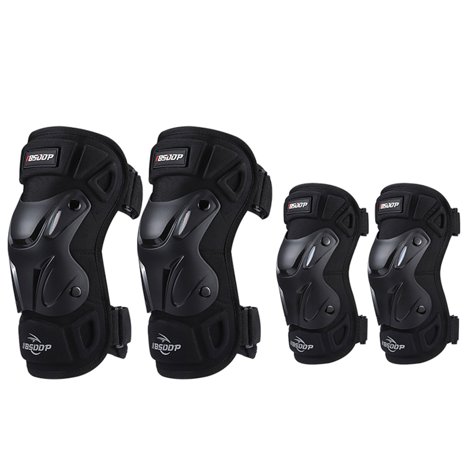 Knee and Elbow Guards for Motocross and Riding 4Pcs Kit Adults Alloy Steel Elbow Knee Shin Guard Pads 