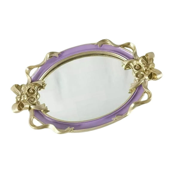 Nordic Bathroom Tray Kitchen Tray Vanity Trinket Plate Jewelry Dish Tray Mirror Tray, for Home Decor, Sundry Vanity, Makeup -