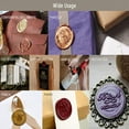 thumbnail image 6 of 1PC Wax Seal Stamp Candlestick Pattern Sealing Wax Stamp 25mm Diameter Retro Wood Sealing Stamp for Wedding Envelopes Invitation Gift Card Decoration Without Wax, 6 of 6