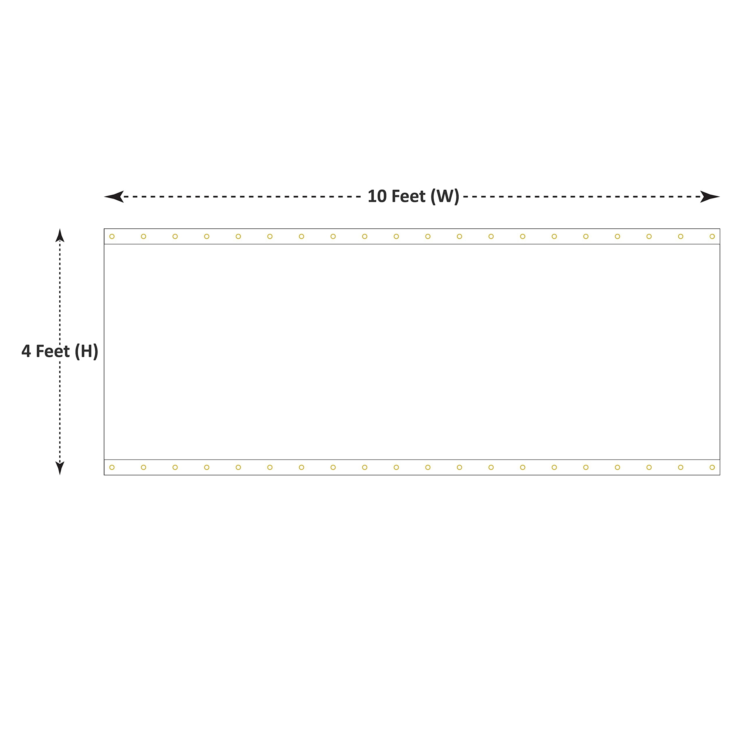 COVERS&ALL Outdoor Vinyl Curtain for Patio Furniture 12 Oz, Weather Resistant Patio Blackout Drapes for Dining Room Window with Rustproof Grommets for Pergola, Porch, Gazebos (4' H x 10' W, Beige)