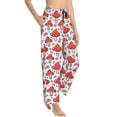 thumbnail image 2 of Haiem Amanita Red Mushroom Women's Pajama Pants Ultra Lightweight Pjs Bottoms Sleepwear Bottom Pants With Pocket Drawstring-Small, 2 of 9