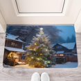 thumbnail image 2 of Merry Christmas Christmas Tree Linen Nonslip Floor Mat, Entryway Doormat Durable Low-Profile Mat Home Decor, Rug Washable Kitchen Bathroom Laundry Bedroom Living Room Door Mats 30x17in, 2 of 6