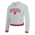 thumbnail image 2 of Women's Concepts Sport Gray/Scarlet Nebraska Huskers Whitley Long Sleeve Hoodie Top & Shorts Set, 2 of 5