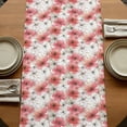 thumbnail image 5 of Table Runners 72 Inches Long Dress Scarves, Spring Flowers Farmhouse Kitchen/Dining Table Runner, Coffee Tablerunners, Farmhouse Chinese Pink White Floral 16x72 Inch, 5 of 9