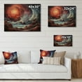 thumbnail image 4 of Designart "Stormy Planet Jupiter I" Jupiter Print on Natural Pine Wood, 4 of 5