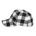 thumbnail image 5 of Naloa Original Classic Low Profile Hat Men Women Baseball Cap Dad Hat Adjustable Unconstructed White And Black Plaid Print Cap, 5 of 9