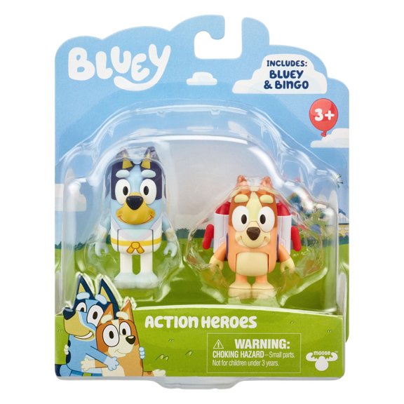 BLUEY FIGURE 2PK ACTION HÉROS BLUEY & BINGO