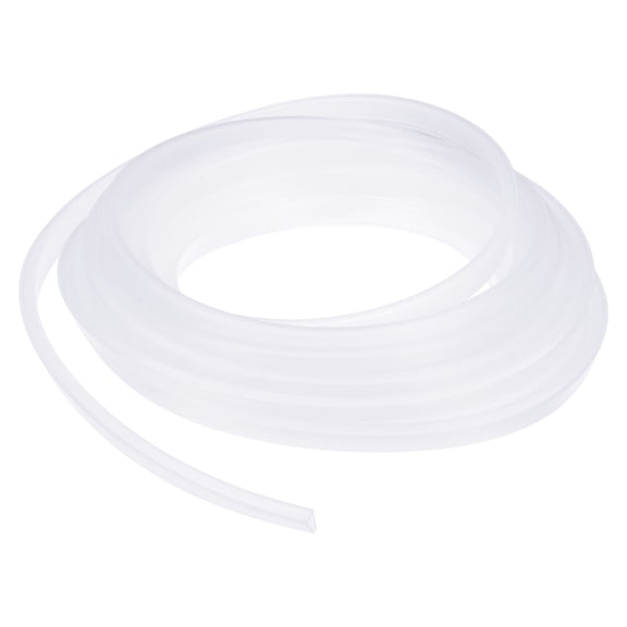 Clear Rubber U Channel Edge Trim, Silicone Door Seal Strip 1/8" Slot Fit for 3/32"-5/32" Edge