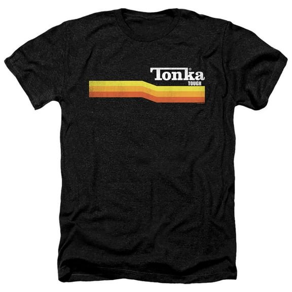 Tonka Tonka Stripe Adult Heather T-Shirt Black