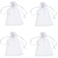 thumbnail image 1 of Costalitos de Recuerdos PouchyWhite 4Pzas Blanco 5x7cm Tela Bolsa Organza., 1 of 2