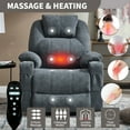 thumbnail image 3 of Power Lift Recliner Chair, Heavy Duty 350 LBS Capacity with Massage & Heat, Electric Recliner with USB Ports for Elderly, Perfect Gift for Parents, Husband, Wife, Grey, 3 of 8