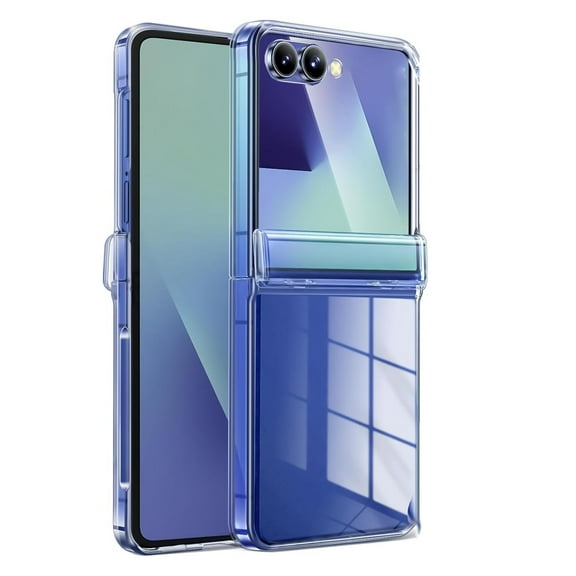 Dteck Clear Case for Samsung Galaxy Z Flip 7 Shockproof Hinge Protection Slim Lightweight Crystal Bumper Hard PC Transparent Skin Cover for Galaxy Z Flip 7,Clear