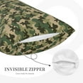 thumbnail image 3 of Sikiie Camouflag Print Plush Pillow Cover, Wrinkle-proof and Stain-resistant Pillow Protector without Pillow Core, Home Decoration-20"x30", 3 of 6