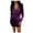 Purple, variant on Fesfesfes Women Gowns Sexy Deep V-Neck Long Sleeve Solid Color Dress Nightclub Party Dress Clothes Sale