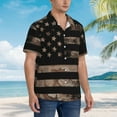 thumbnail image 5 of Easygdp American Flag with Desert Camouflage Men's Hawaiian Shirts Print Lapel Short Sleeve for Beach, vacation, party, casual occasions - X-Large, 5 of 9