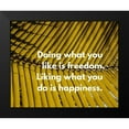thumbnail image 2 of ArtsyQuotes 24x20 Black Modern Framed Museum Art Print Titled - Artsy Quotes Quote: Freedom and Happiness, 2 of 5