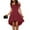 Red, variant on Plus Size Off Shoulder Short Sleeve Skater Dress for Women - Elegant High Low Fashion Outfit for - Stylish Comfortable Fit - for Parties and Events