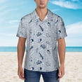 thumbnail image 4 of Lsque Shells And Sand pattern Hawaiian Shirt for Men, Unisex Summer Beach Casual Short Sleeve Button Down Shirts-Large, 4 of 9
