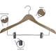thumbnail image 5 of USTECH Gancho con Forma de Arco y Pinzas, con Acabado de Madera Resistente para Trajes, Pantalones y Faldas, Ahorra Espacio en el Armario con Muesca en el Hombro para Vestidos con Tiras, Paquete de 20, 5 of 5