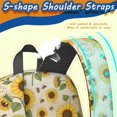 thumbnail image 5 of Sunflower and Bee Orange Pattern 17" Waterproof Oxford School Backpacks for Teens, S-Shape Padded Straps, for School, Travel, Hiking, Camping, 5 of 5
