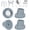 Gray, variant on SupreGear Replacement Leg Caps for Shower Chairs and Transfer Benches, 1-1/8 Inch Rubber Tips, 4 Pack,Orange