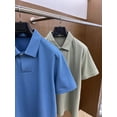 thumbnail image 5 of Polo de hombre de manga corta, informal, de negocios, de alta calidad, nuevo, de moda, con un botón, para primavera/verano, 5 of 5