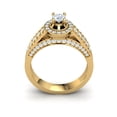 thumbnail image 3 of Natural 1.5carat Round Cut Diamond Prong Rope Cathedral Halo Bridal Ring Anniversary Wedding Band Solid 14K Gold GH SI2, 3 of 3
