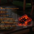 thumbnail image 3 of LED Simulation Charcoal Flame Lamp Fake Campfire Night Light, 3D Fake Fireplace Fire Pit Firewood Lamp with Realistic Log Flameless Candle Battery Operated, Halloween Christmas Decorations, 3 of 8