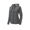 thumbnail image 3 of Sport-Tek Ladies PosiCharge Tri-Blend Wicking Fleece Full-Zip Hooded Jacket LST293, 3 of 4