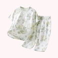 thumbnail image 4 of WRKEKC Kids Summer Outfits Seamless Round Neck Short Sleeve Pajama All Over Print Comfort Set for 6 Months-12 Years, 4 of 8