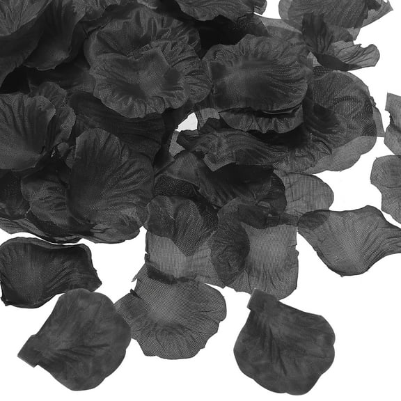 Uxcell Artificial Rose Petals 1000Pcs Fake Flowers Silk Petal Decoration Supplies for Events, Black