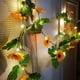 thumbnail image 4 of Guirnalda de luces LED Wdftyju para decoración del hogar de girasol con batería de 20LEDs 2M, 4 of 8